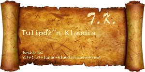 Tulipán Klaudia névjegykártya