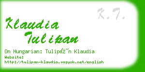 klaudia tulipan business card